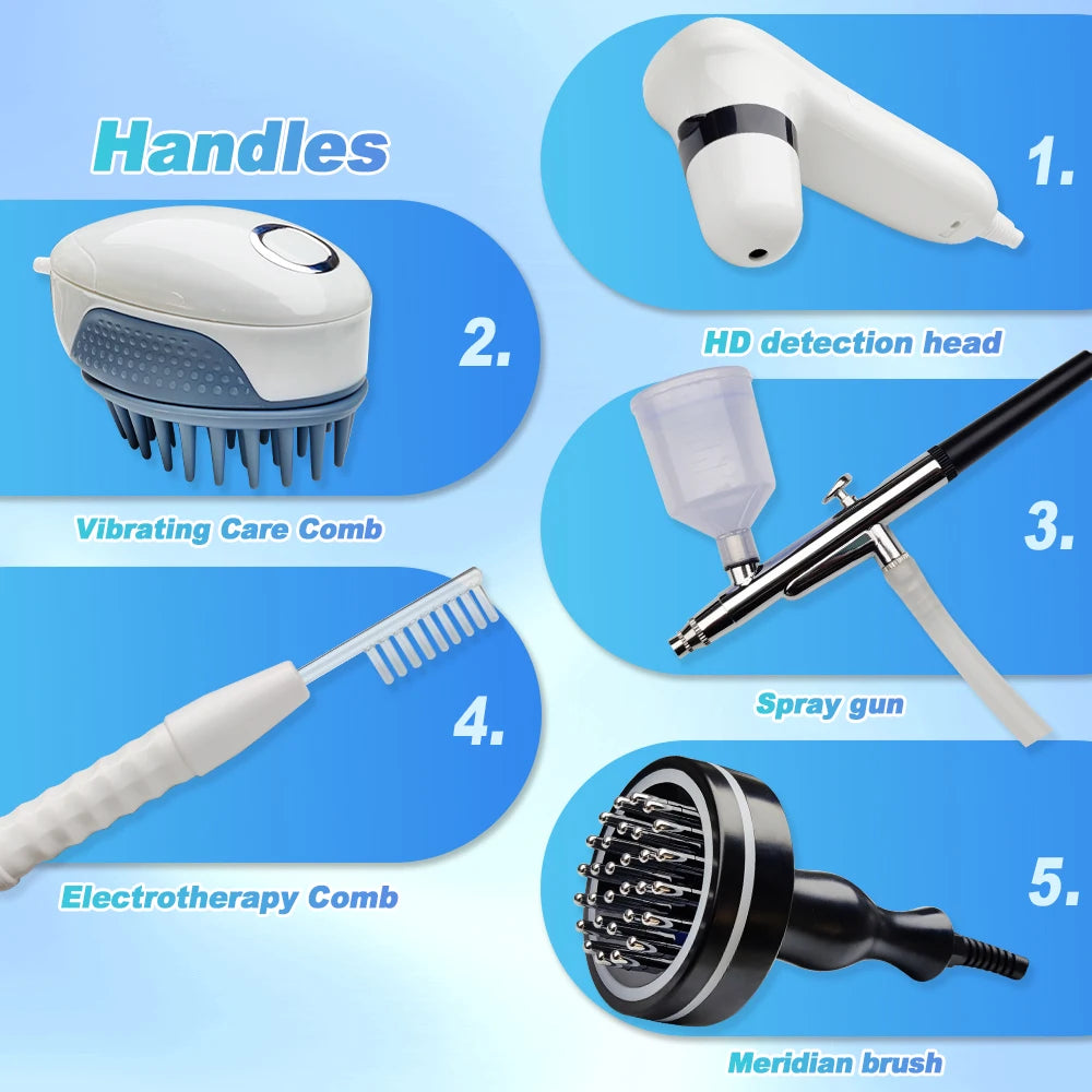 Silicone Scalp Massager Electric Brush for Hair Growth Red Light Therapy Hair and Scalp Analysis Machine