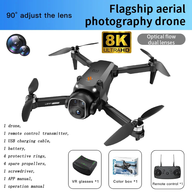 H21 Drone 8K HD Dual Camera Brushless Motor WIFI GPS Professional HD Aerial Photography Remote Control Aircraft Quadcopters Toys