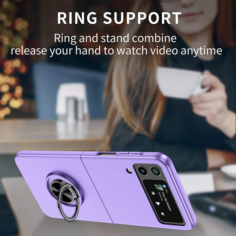 Magnetic Wireless Charging Case for Galaxy Z Flip5 4 3 Magsafe Case Anti Fingerprint Shockproof Cover Case Flip6