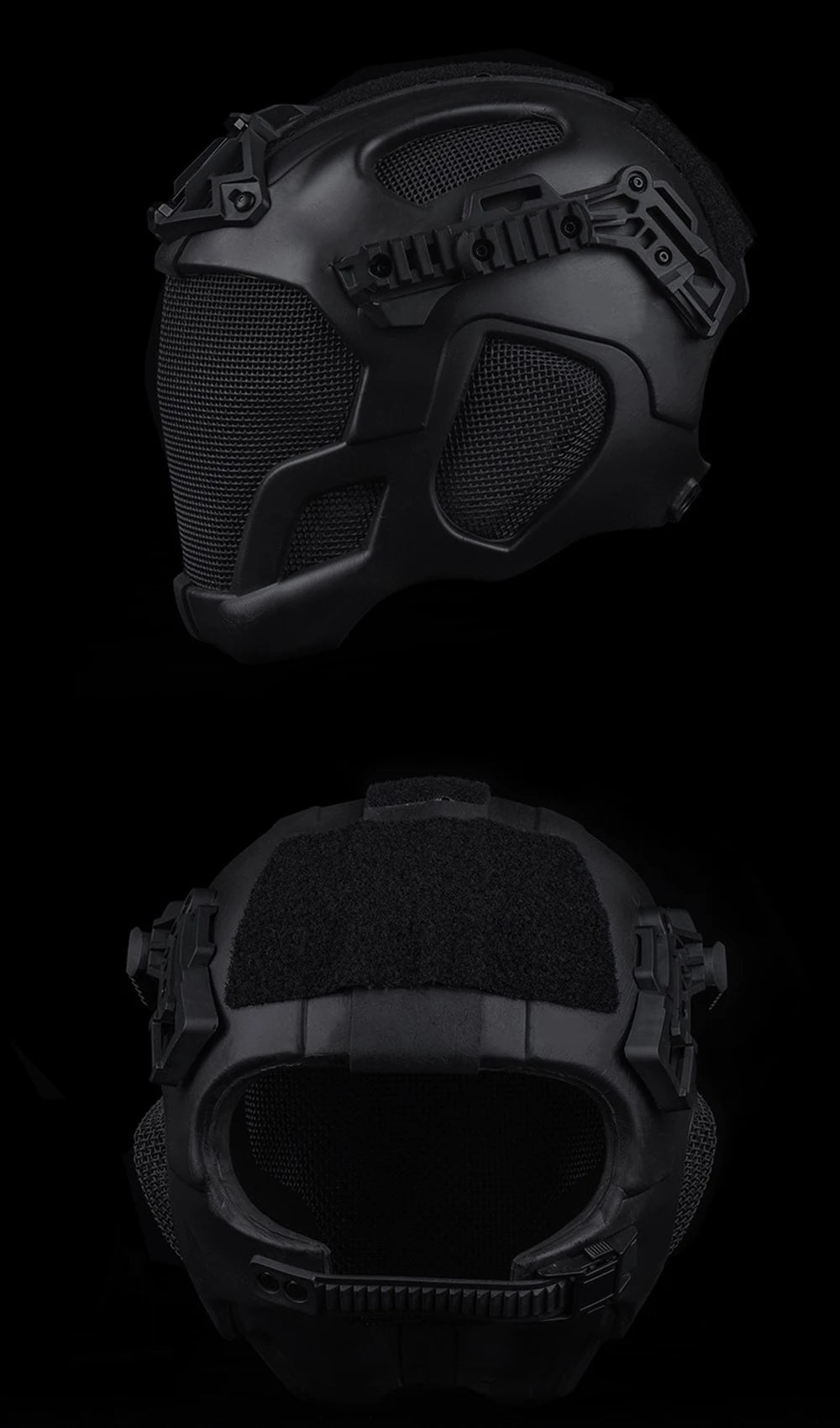 Full Protection Tactical Helmet Militar Hunting Airsoft Paintball CS Steel Mesh Safety Face Mask EVA Lightweight Punk Cosplay