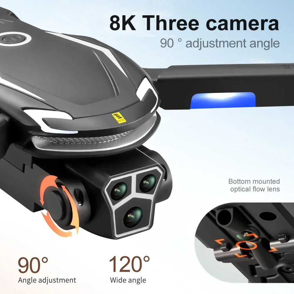 Original V888 4K Drone Three Camera HD Aerial Photography WIFI 5G Optical Localization Four-way Obstacle Avoidance New Dron