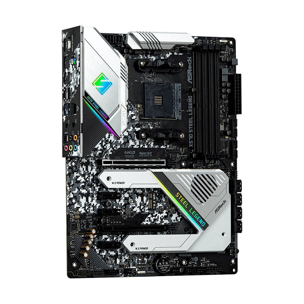ASRock X570 STEEL LEGEND Motherboard Support 5500 5600 5600X 5700X 5700x3D 5800x3D CPU 4xDDR4 128GB AMD AM4 HDMI ATX Mainboard