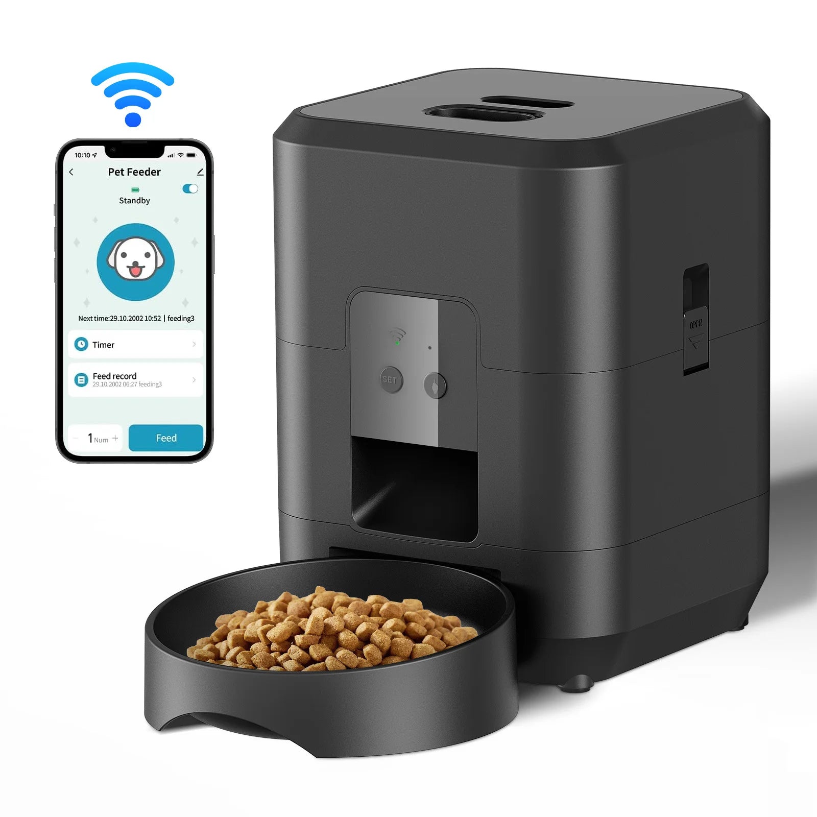 2L Automatic Pet Feeder Wifi Smart Cat Dog Food Dispenser App Controlled Slow and Quantitative Feeding for Pets Cat Accessories