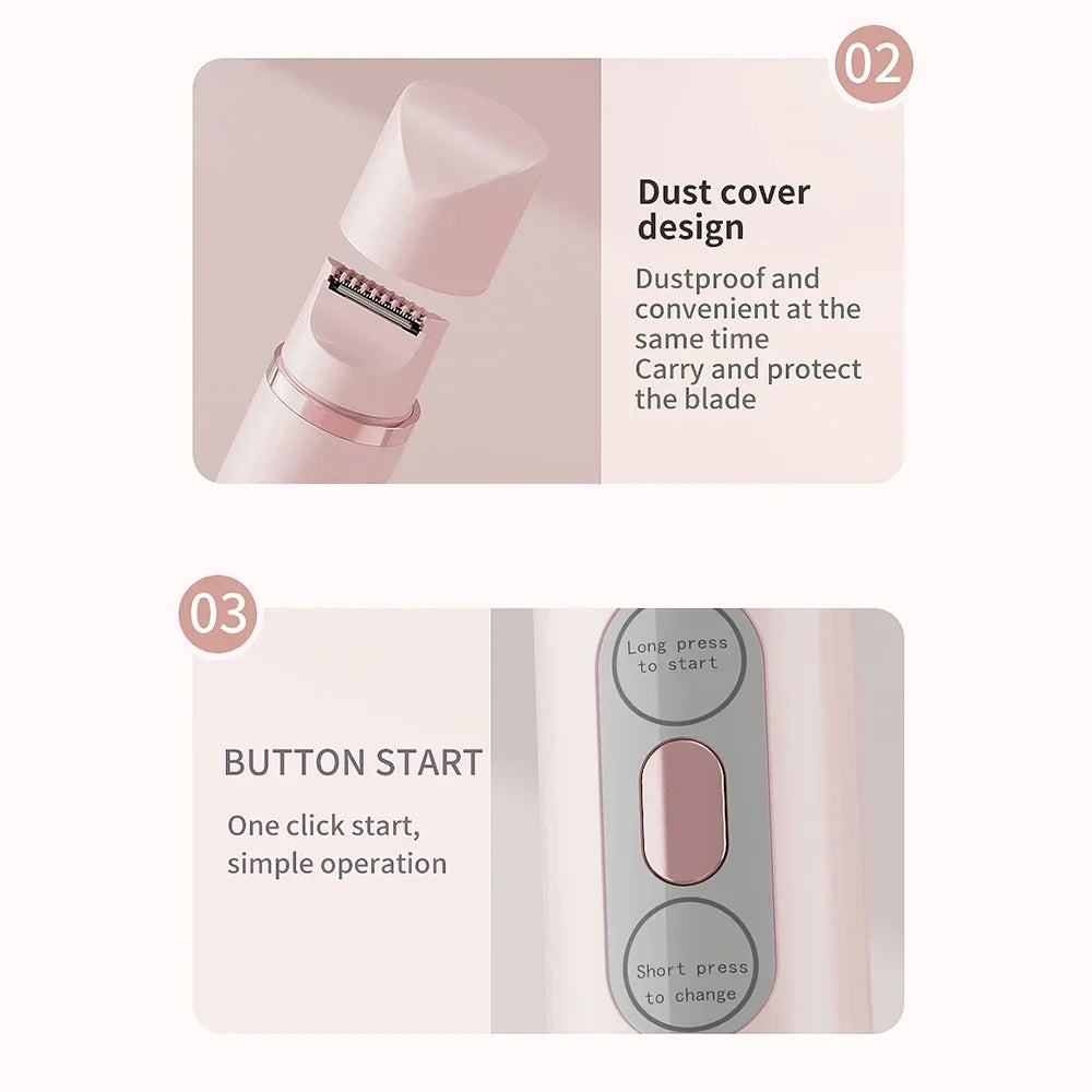 Electric hair trimmer for women 2-in-1 Electric razor Body hair trimming tools Hair removal tools Body shaver
