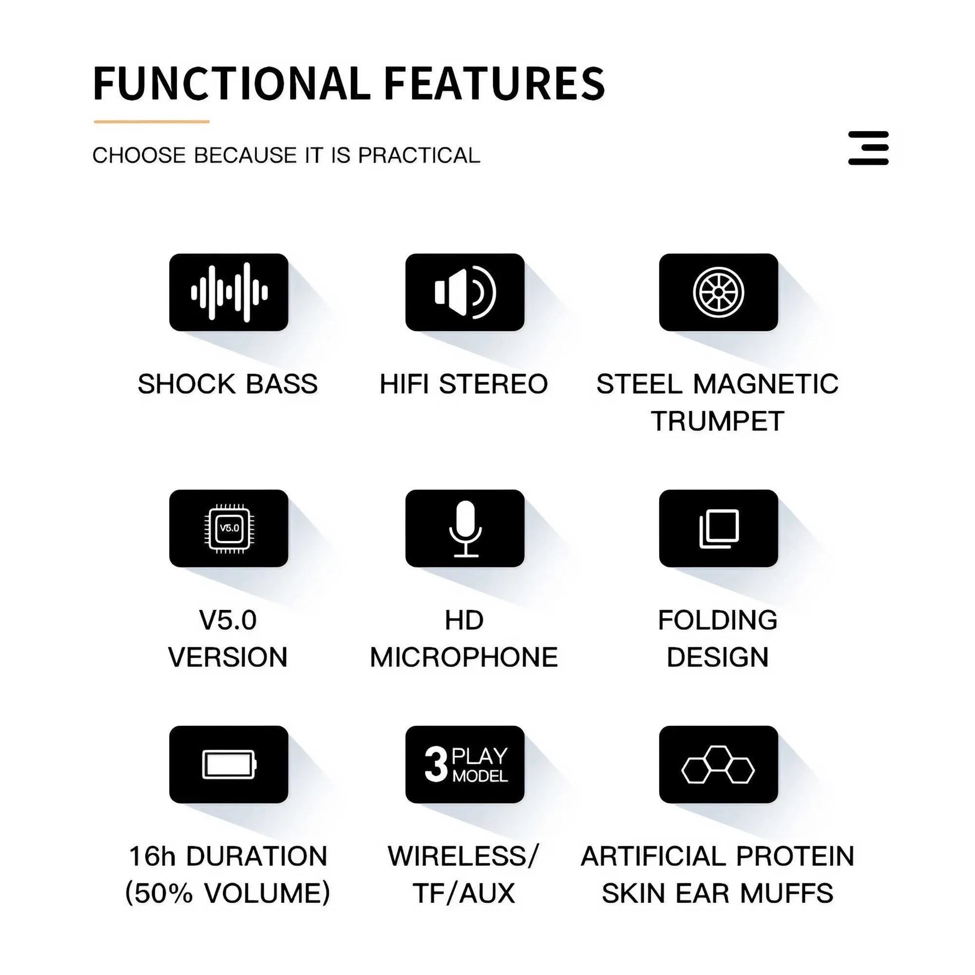 Wireless Gaming Headset with Microphone HiFi Sound Immersive Audio for PC Music Enjoyment Portable Bluetooth Earphones