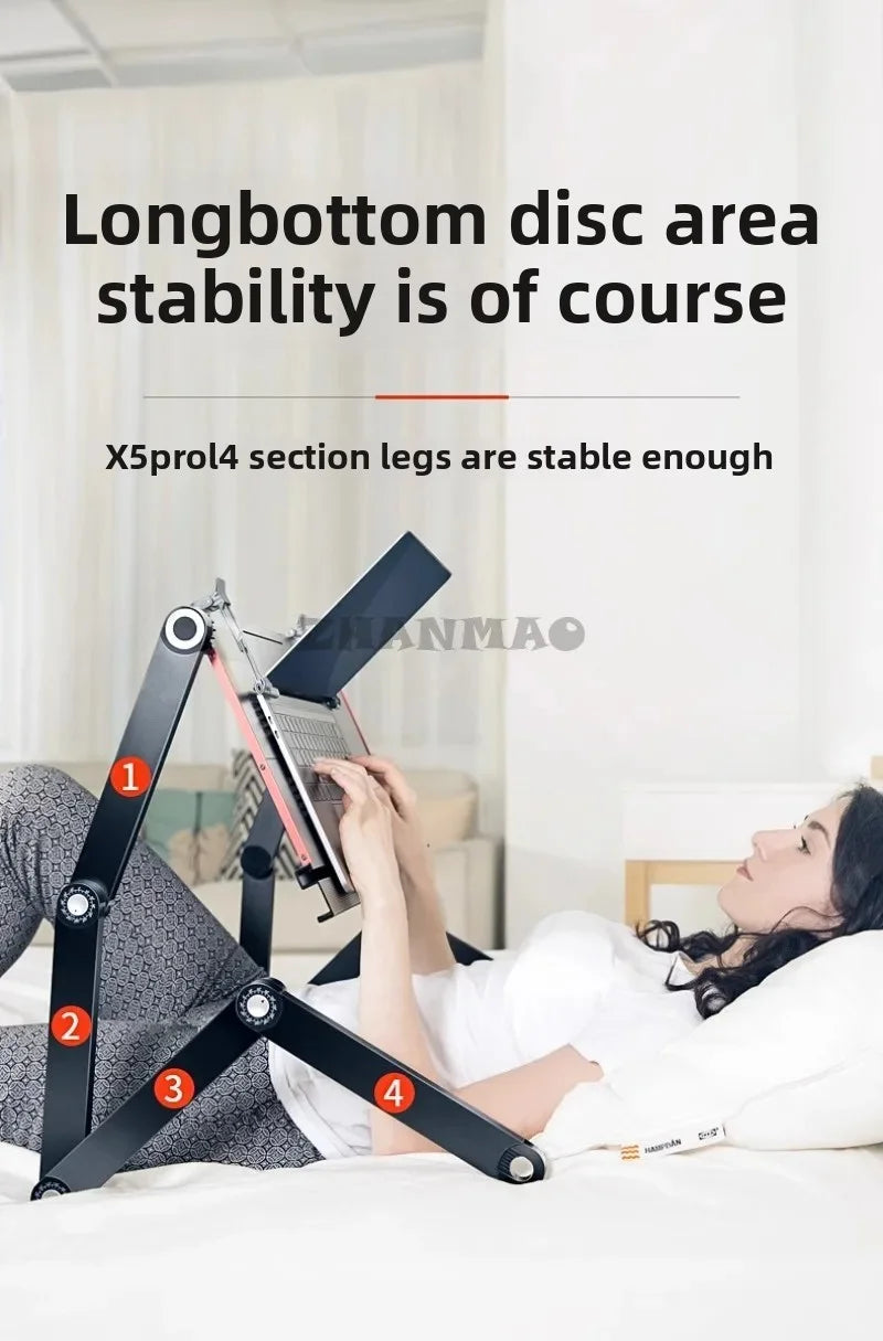 Laptop desk, foldable tablet stand, adjustable and movable