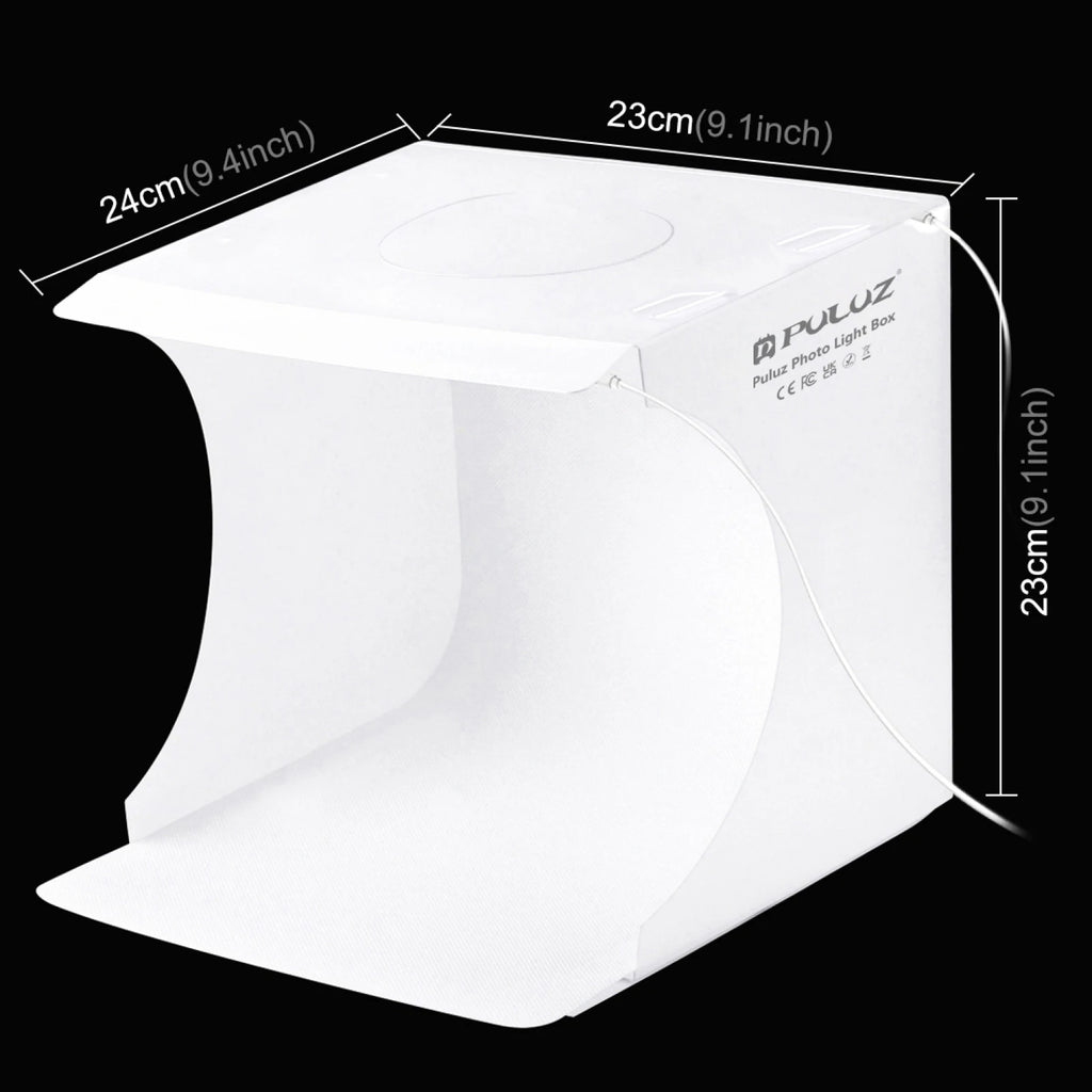 Profession Mini Folding Lightbox Photography Photo Studio Softbox 2 LED Light Soft Box Photo Background Kit for DSLR Camera