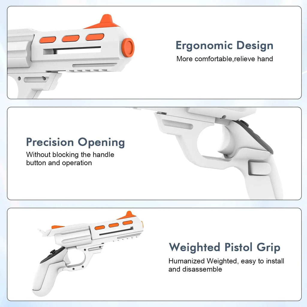 Enhance FPS Game Experience VR Handle Attachment For Meta Quest 2/3/3s, VR Accessories for Quest 2, Gunstock Grip For Quest 3/3s