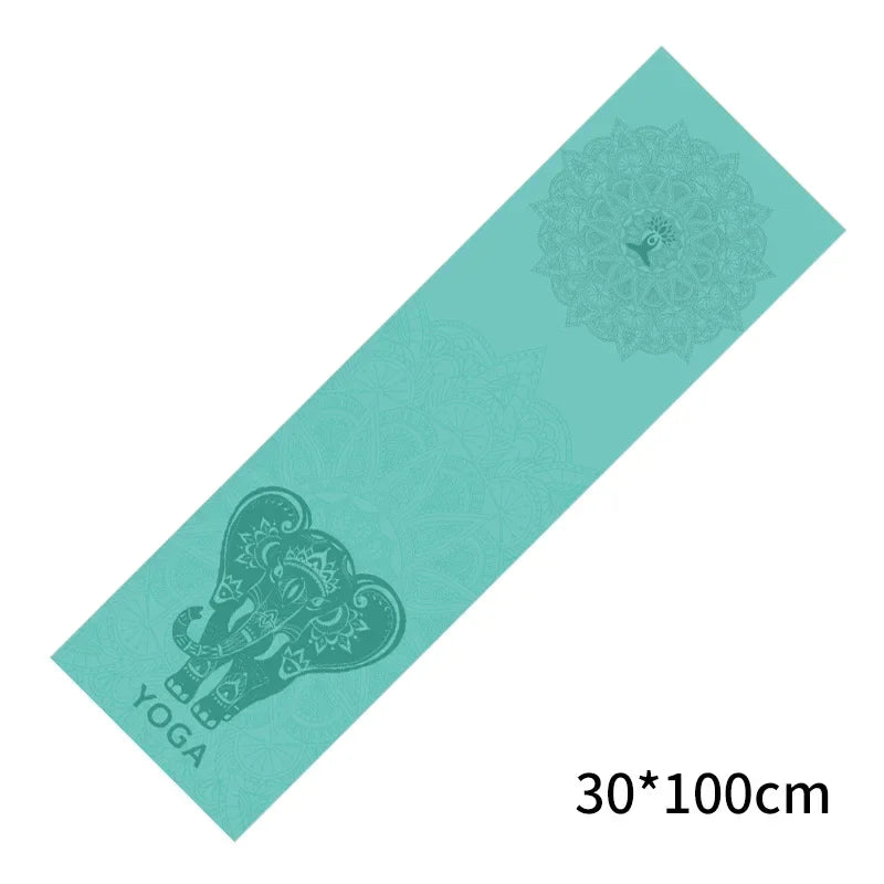 30*100cm Printed Yoga Towel Portable Double Layer Non-Slip Mat Protection Yoga Exercise Pad Quick Drying Pilates Towel Blanket