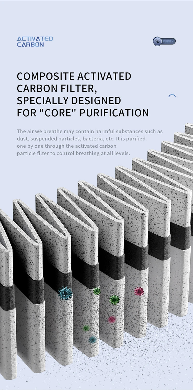 New Air Purifier For Removing Second-hand Smoke Mother And Baby Grade Pet Air Purifier Small Appliances Activated Carbon Filter