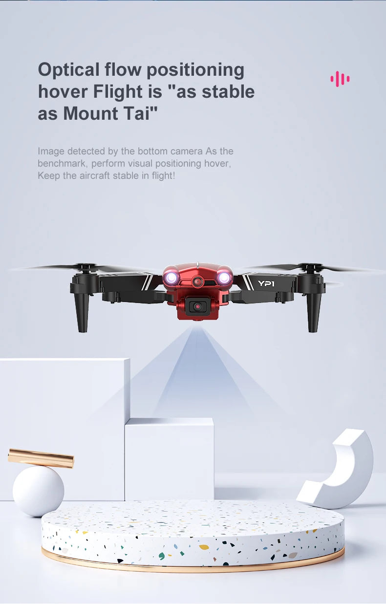 2026 New YP1 Camera Drone with Mobile App Control HD Aerial Photography 360° Adjustable Camera Stable Optical Flow