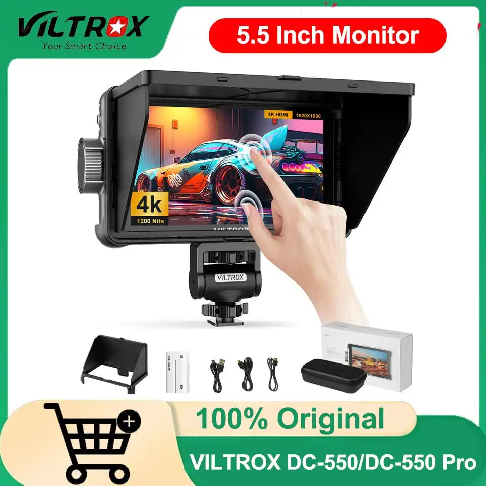 VILTROX DC-550 Pro Portable Monitor 5.5" 1920x1080 4K Profissional Monitors HDMI Touch Screen Field 3D LUT Director Monitor
