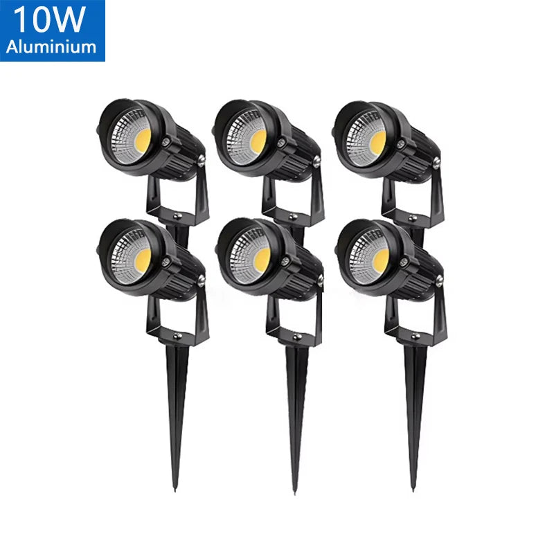 LED Garden Lawn Lamp 5W 10W 15W Outdoor Waterprof IP65 220V110V12V24V Landscape Spike Bulb Garden Path COB Lawn Spotlights