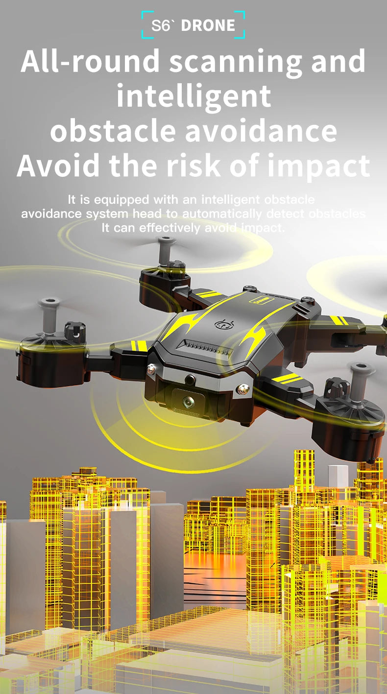 2026New origina S6 Drones Professional 8K HD Camera 5G GPS Obstacle Avoidance RC Helicopter Brushless With Screen Remote Control