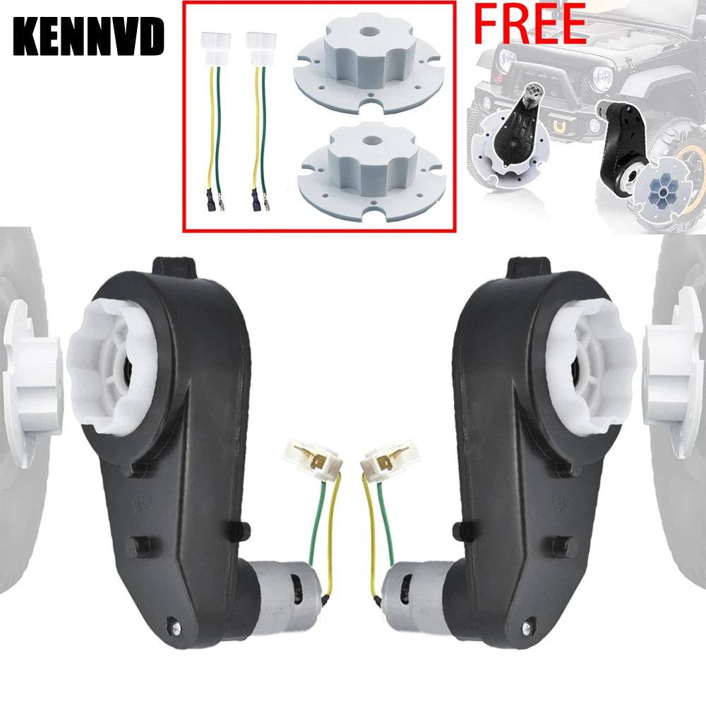 2PCS Kids Electric Car GearBox With 12V 24V High-Speed Motor, Ride On Vehicles Motor Upgrade 12V Motor Engine for Ride On Car