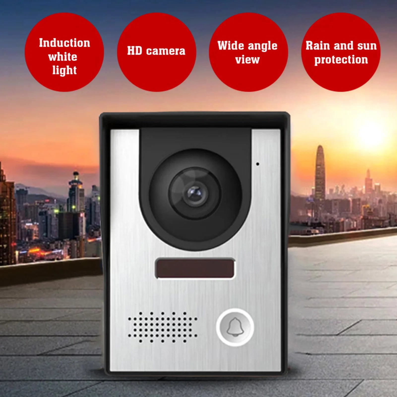 7”Smart Video Wired Video Door Phone System Visual Intercom Doorbell Indoor Monitor and Outdoor Camera support Unlock Infrared