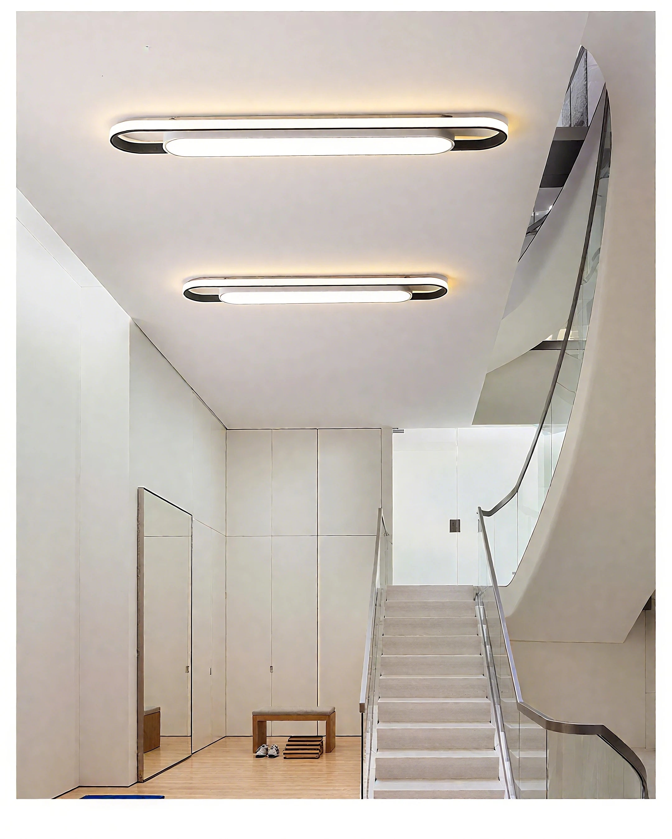LED Ceiling Light 220V 41CM Rectangular Strip Light Modern Minimalist Home Decor Corridor Light for Stairwells Entrance Balcony
