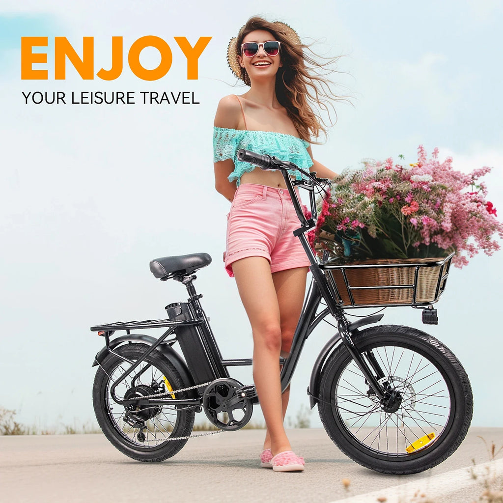 750W motor electric bicycle, 48V-10ah lithium battery outing life travel 20-inch durable urban commuting E-Bike