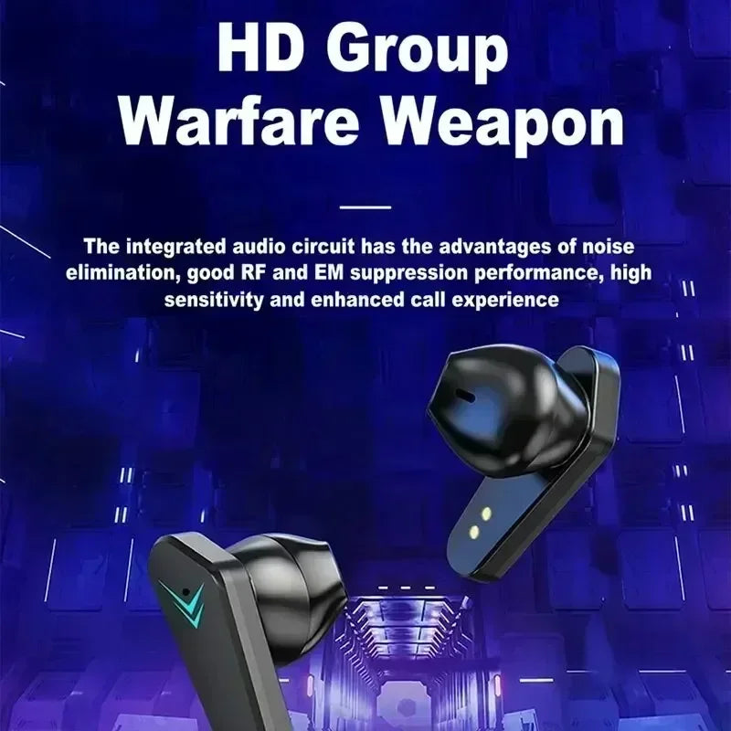 TWS Gaming Earbuds Wireless Bluetooth Earphones With Mic Bass Audio Sound Positioning 9D Stereo Music for all smartphones