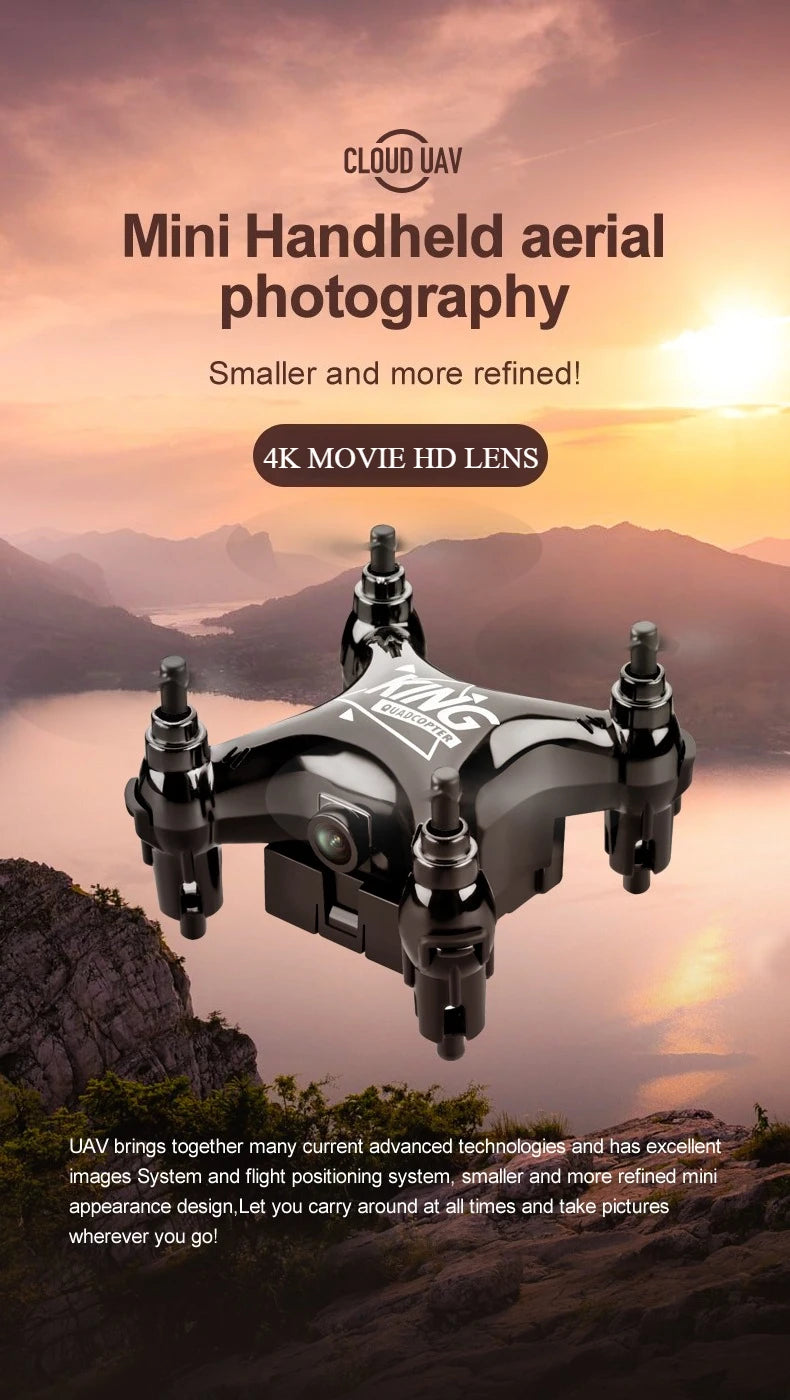 Newest Mini Drone Movie Quality Photography Remote Control Aircraft Aircraft Helicopter Kid Children's Toy Gift