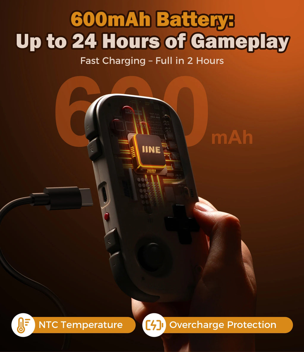 IINE Pocket Retro Game Controller,1000Hz Recessed Stick, Hall Effect Joysticks,Portable Mini Gamepad Customizable Controls