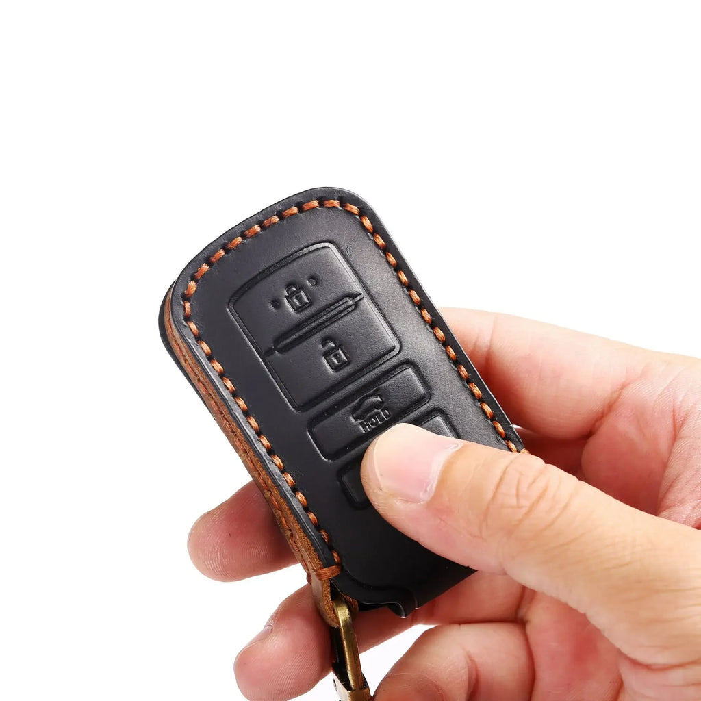 Luxury Leather Car Key Case Cover Fob Protect for Kia 4 Button Sorento K900 K7 Cadenza Accessories Keychain Holder Shell Bag