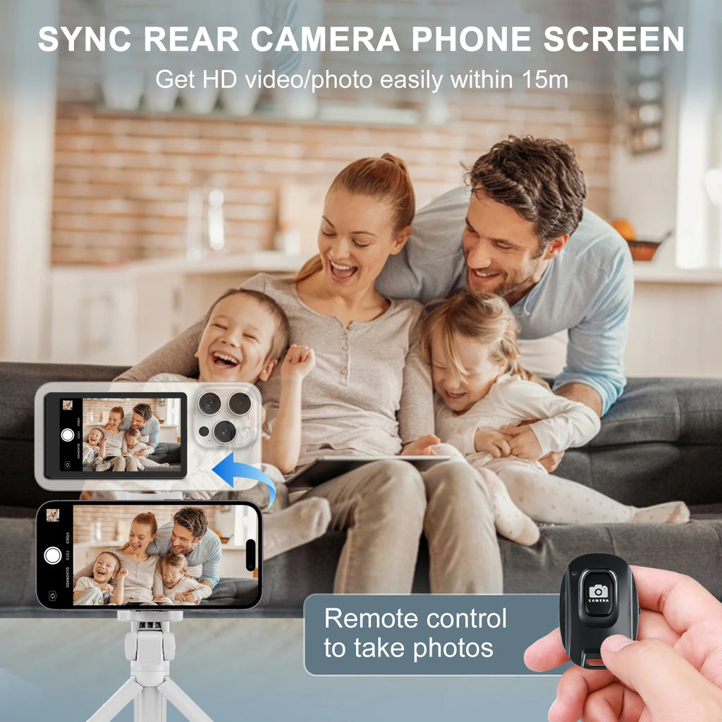 Wireless Selfie Monitor Screen,Magnetic 4K Selfie Monitor Screen  With Vlog Live Stream /Selfies ,For iPhone/Android