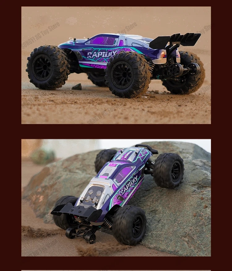 1:16 80km/h Brushless RC Drift Car With LED Lights 4WD Electric High Speed Racing Remote Control Monster Truck for Kids Adults
