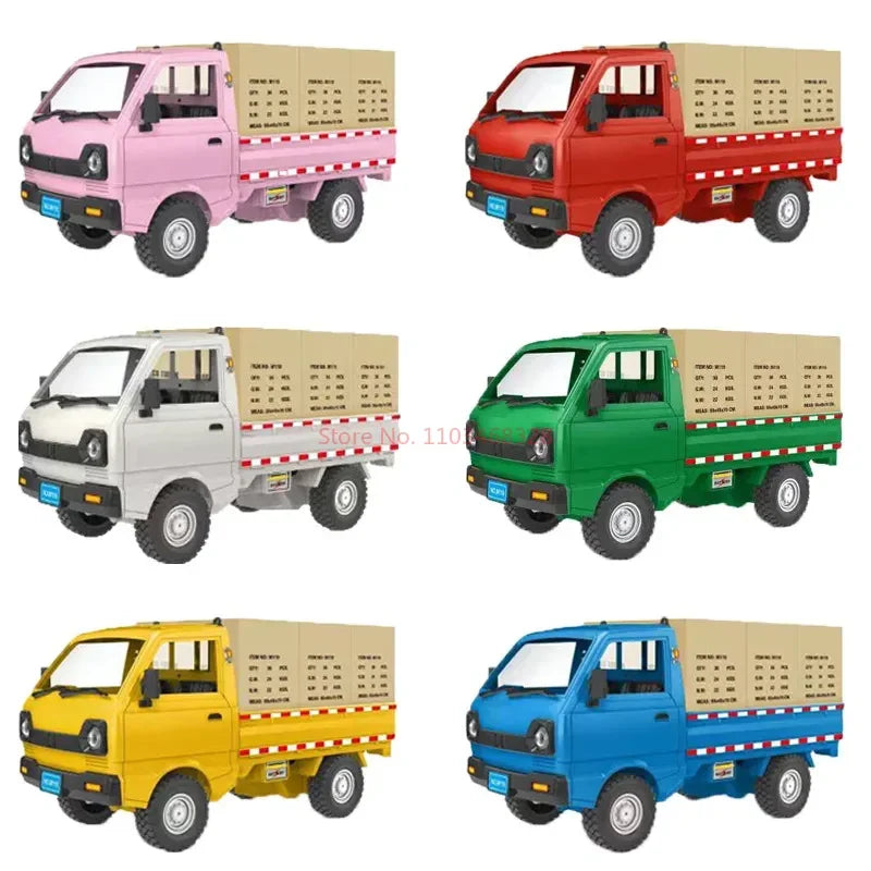 1:16 Wpl D12 Remote Control Electric Toys Rc Car Wuling Hongguang Simulation Drift Climbing Truck Led Light Cargo For Kids Gift