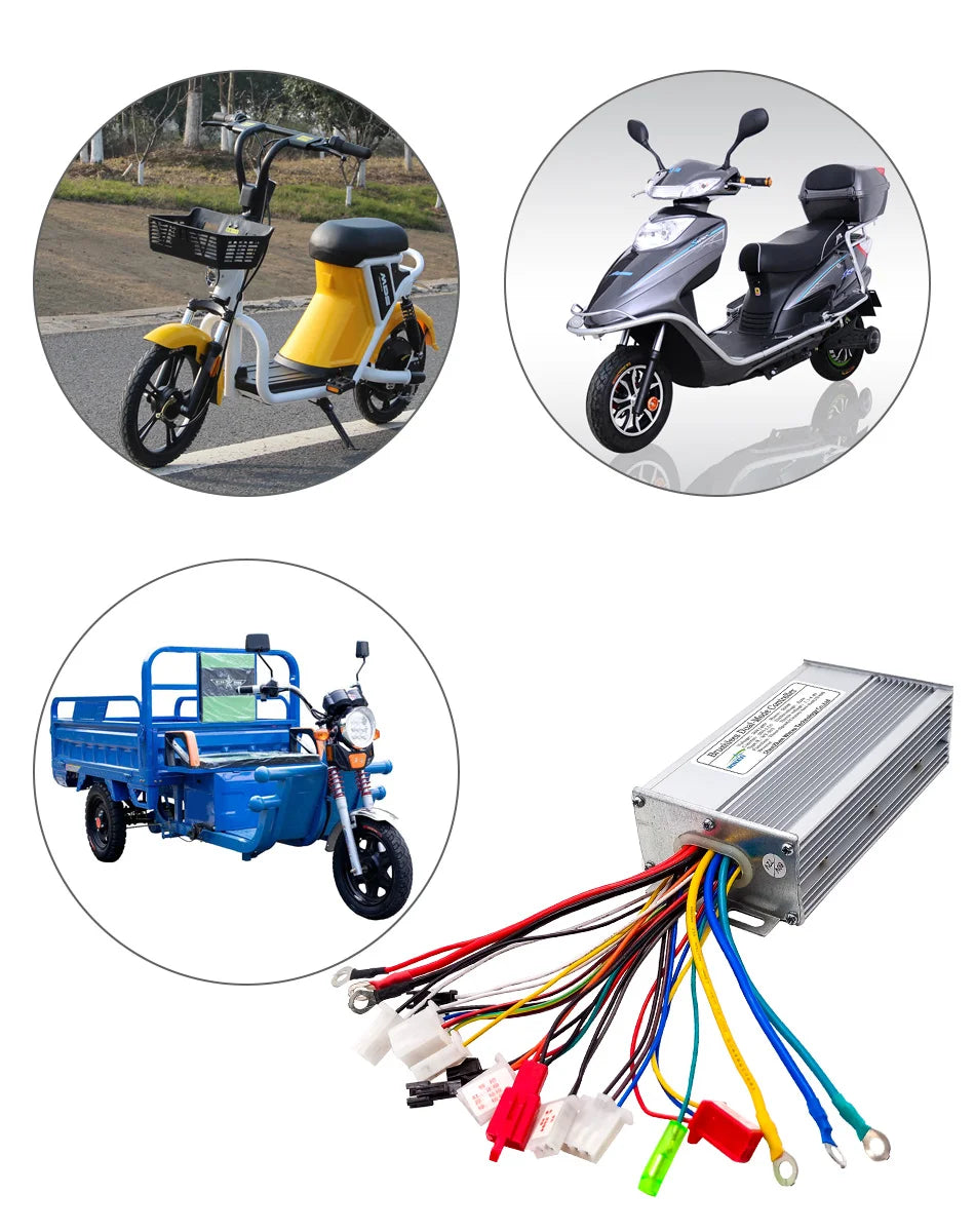 36V 48V 60V 72V 500W 30A E-Scooter Brushless Motor Drive Universal Dual Mode Controllerfor Electric Motorcycle Bicycle Repair