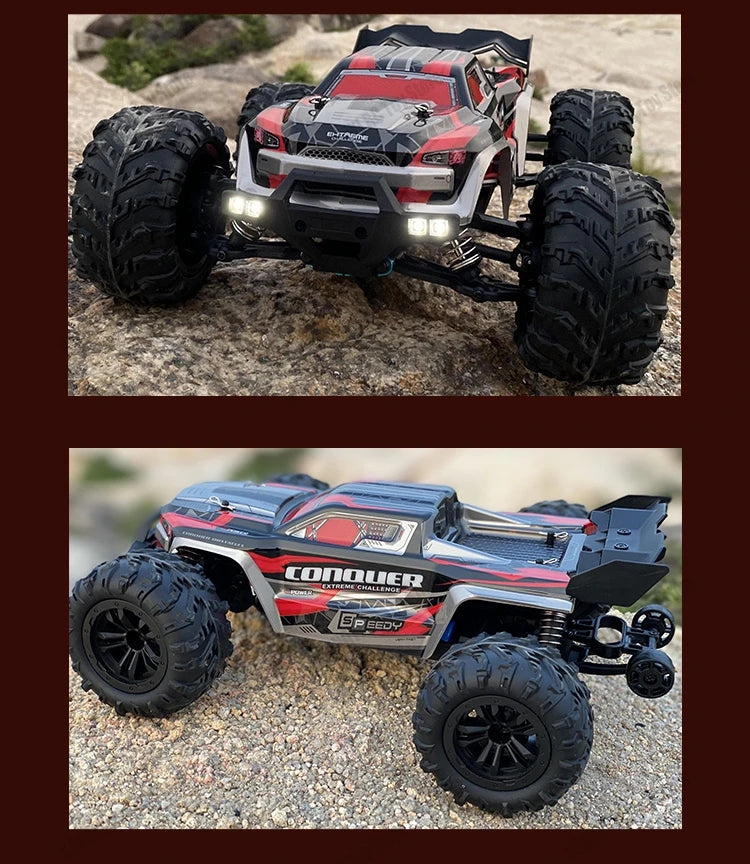 1:16 80km/h Brushless RC Drift Car With LED Lights 4WD Electric High Speed Racing Remote Control Monster Truck for Kids Adults