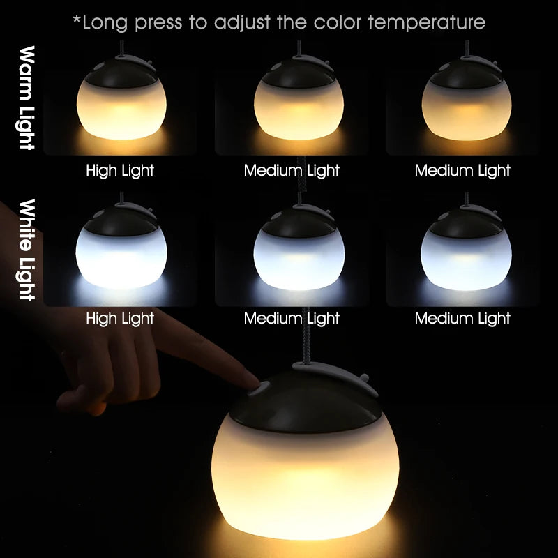 WEST BIKING Camping Tent Hanging Light Portable Camping Lanterns USB Rechargeable Led Light Camp Lamp for Outdoor Emergency