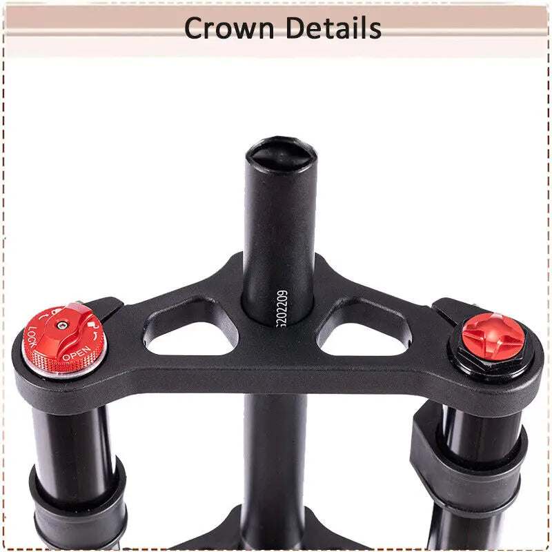 BUCKLOS Snow Fat Bike Fork 20*4.0 Inch / 26*4.0 Inch Air Suspension Fork Travel 180mm Double Shoulder E-Bike Fork Bicycle Parts