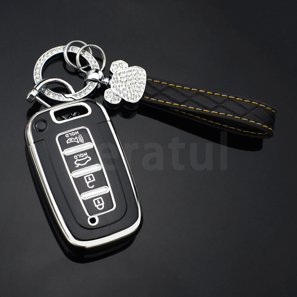 Car Key Case Cover Shell Fob 4 Buttons For Kia Hyundai EQUUS Optima K5 Forte Opirus Rohens Ix35 SOUL SORENTO MOHAVE Borrego