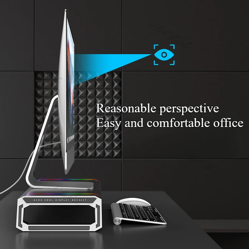 Desktop Multifunctional Computer Monitor Height Increasing Bracket Expansion Interface Desktop Folding Storage Base