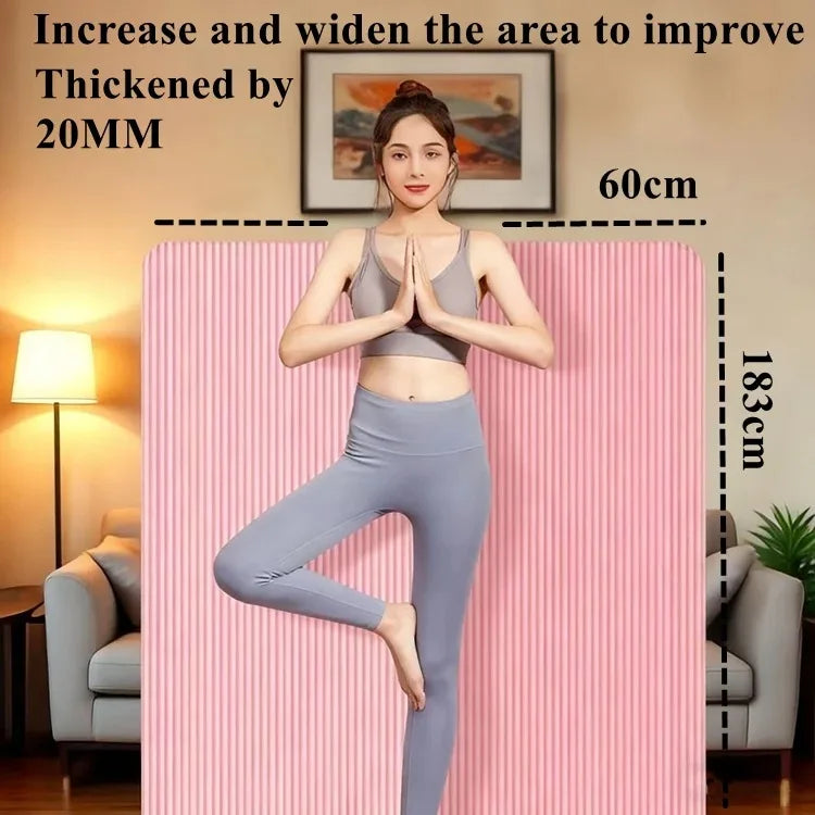 15MM-20MM Thick Yoga Mats Anti-slip Sport Fitness Blanket Exercise Yoga and Pilates Gymnastics Mat Fitness Equipment 183×60cm