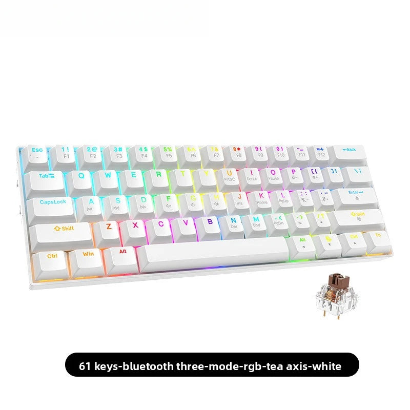 Wired Mechanical Keyboard Green Axis 68 Keys Hot-Swappable Side-Engraved Gradient E-Sports Gaming Keyboard