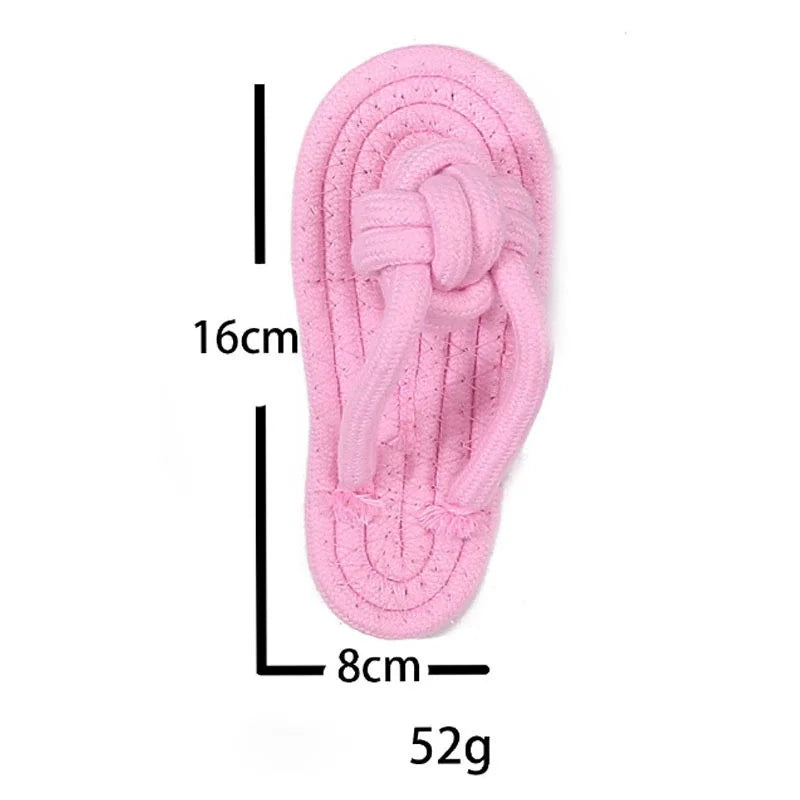 Pet Cotton Rope Slipper Knot Toy For Small Dogs Interactive Chew Toy Dental Clean Teeth Grind Tartar Control Non Toxic Dog Toys