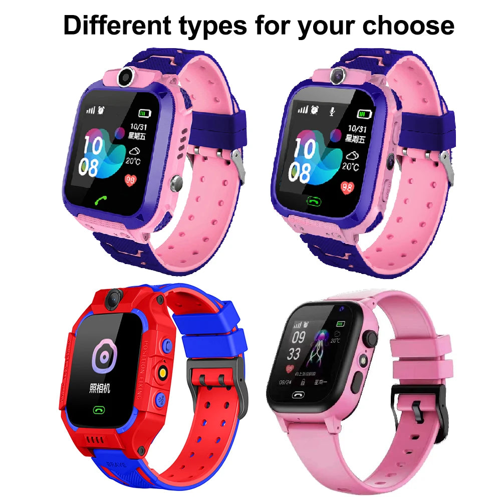 New Smart Watch Kids Position SOS Tracker Call Phone Voice Chat Photo Children Smartwatch Camera Boys Girls Gifts