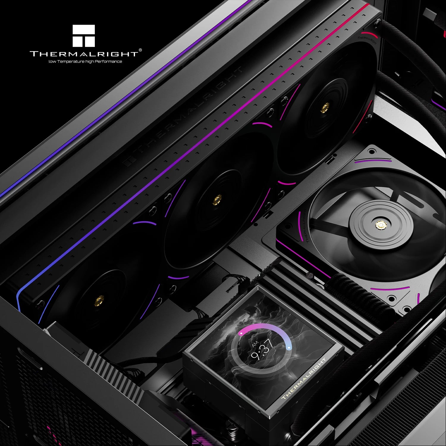 Thermalright PEERLESS VISION 360 UB ARGB All-In-One Liquid CPU Cooler, DIY Theme/With 3.95-Inch Display for LGA 1851/AM5/AM4