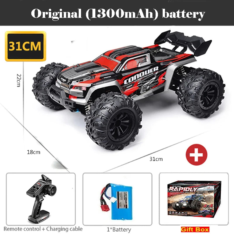 1:16 80km/h Brushless RC Drift Car With LED Lights 4WD Electric High Speed Racing Remote Control Monster Truck for Kids Adults