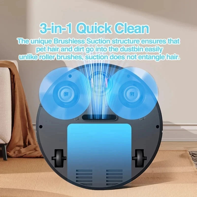 3-in-1 Smart Sweep Robot 4000pa Suction Power Fully Automatic Home Cleaning Machine USB Charge Smart Vacuum Cleaner