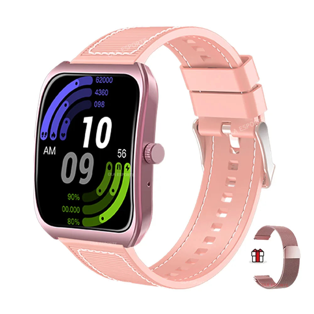 Smart Watch 2.01'' AMOLED Curved Screen IP68 Waterproof Bluetooth Call AI Vioce Assistant Fitness GPS Tracker Smartwatch for Men