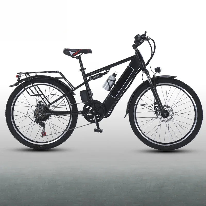 Ebike 400W motor 48V 30AH lithium battery 26-inch tire electric bicycle, urban commuting and transportation adult electric bike