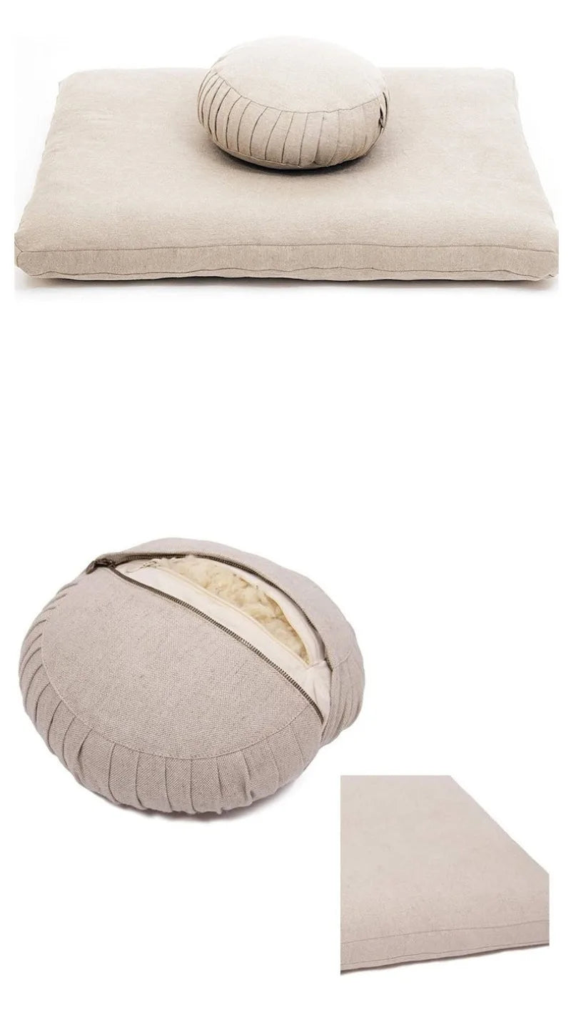 Cotton Cloth Roundness Yoga Mat Household Meditation Exercise Cushion Comfortable Cotton Filling Yoga Cushion Household Supplies
