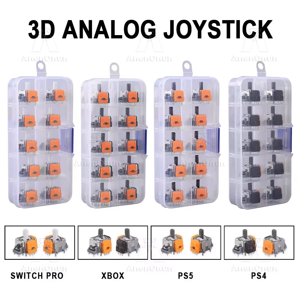 10PCS Hall Electromagnetic Joystick High Precision No Drifting Hall Effect Thumb Sticks Joystick Rocker Module for PS4/PS5/Xbox