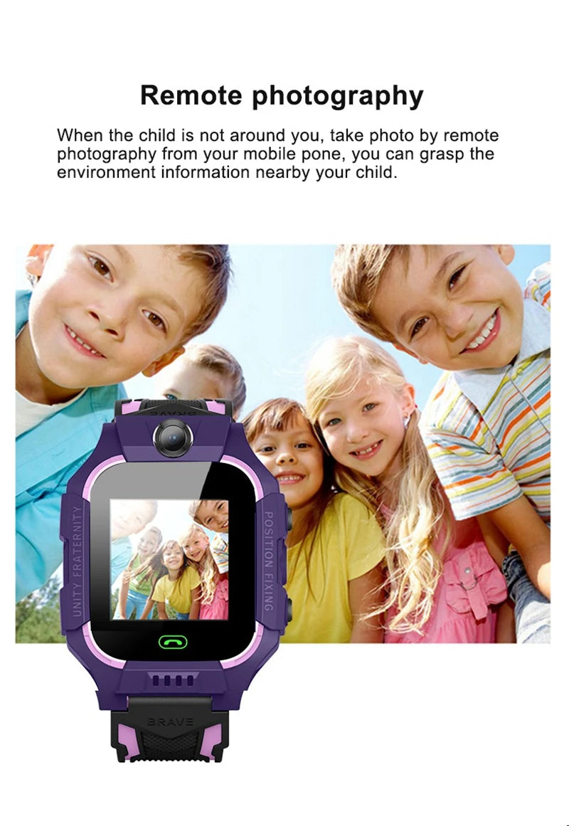 New Smart Watch Kids Position SOS Tracker Call Phone Voice Chat Photo Children Smartwatch Camera Boys Girls Gifts