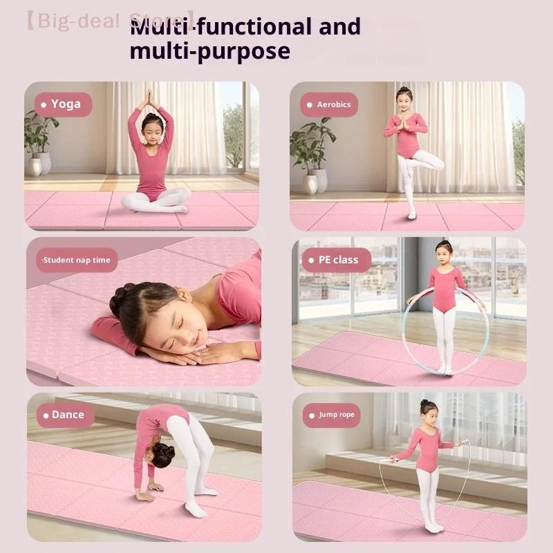 【M】4mm Thick TPE Foldable Yoga Mat 183*61cm Easy Storage For Travel Yoga Pilates Home Exercise Floor Mat