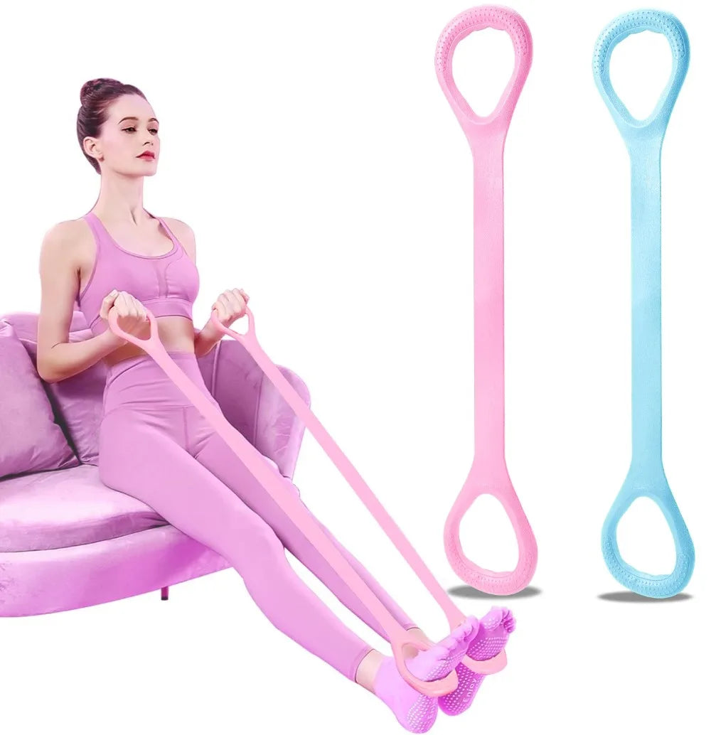 Elastic Resistance Band for Arm Shoulder Back Workout - Fitness Exercise Training Yoga Pilates Physical Therapy Equipment Tool