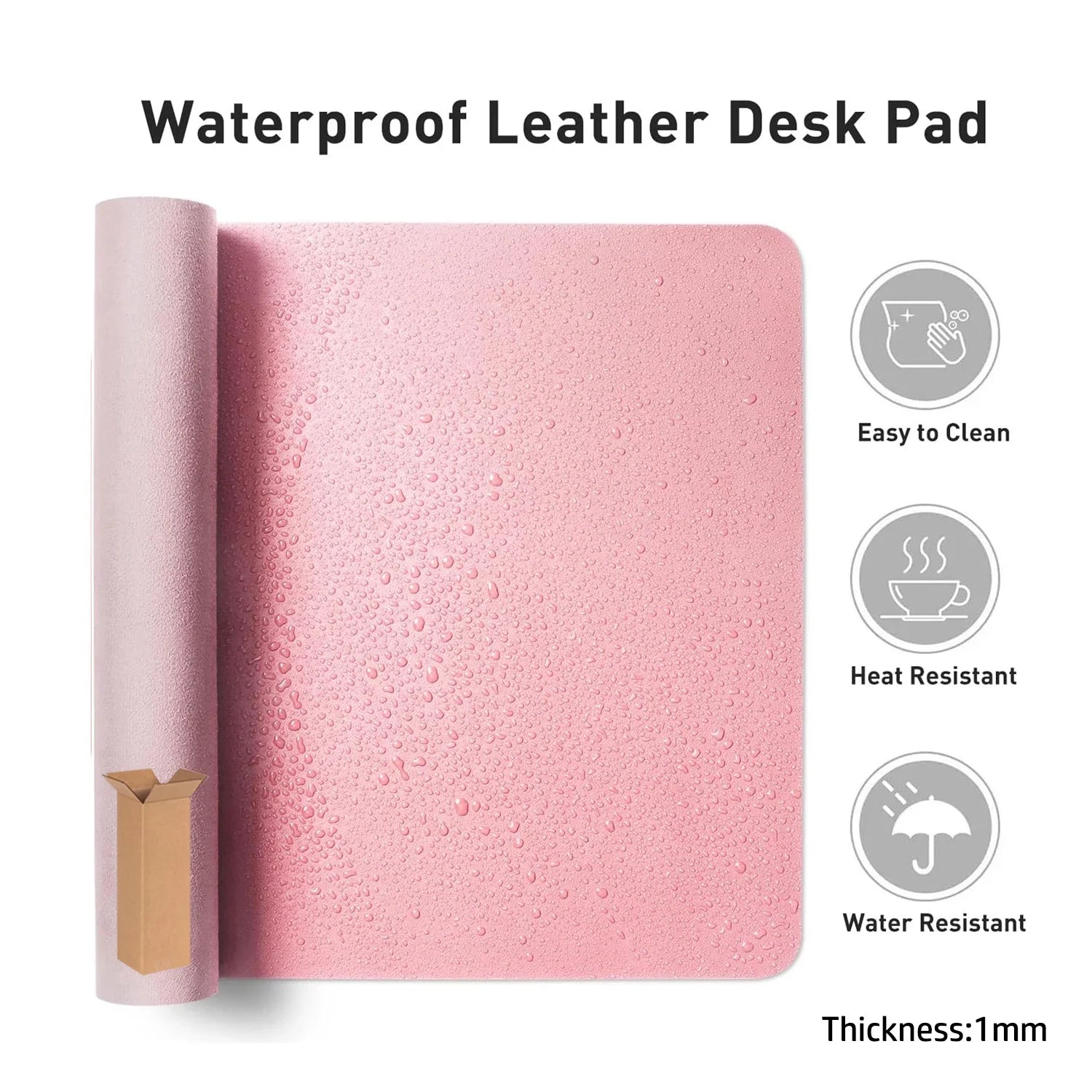 Large Size Office Computer Desk Protector Mat PU Leather Waterproof Non Slip Mouse Pad Desktop Keyboard Desk Pad Gaming Mousepad